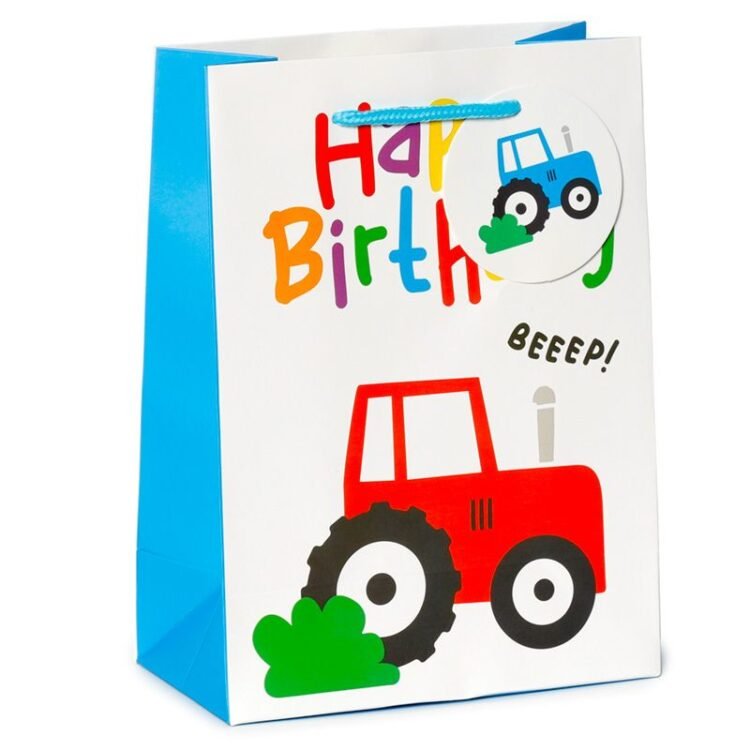 Happy Birthday Tractor – Cadeautasje Medium