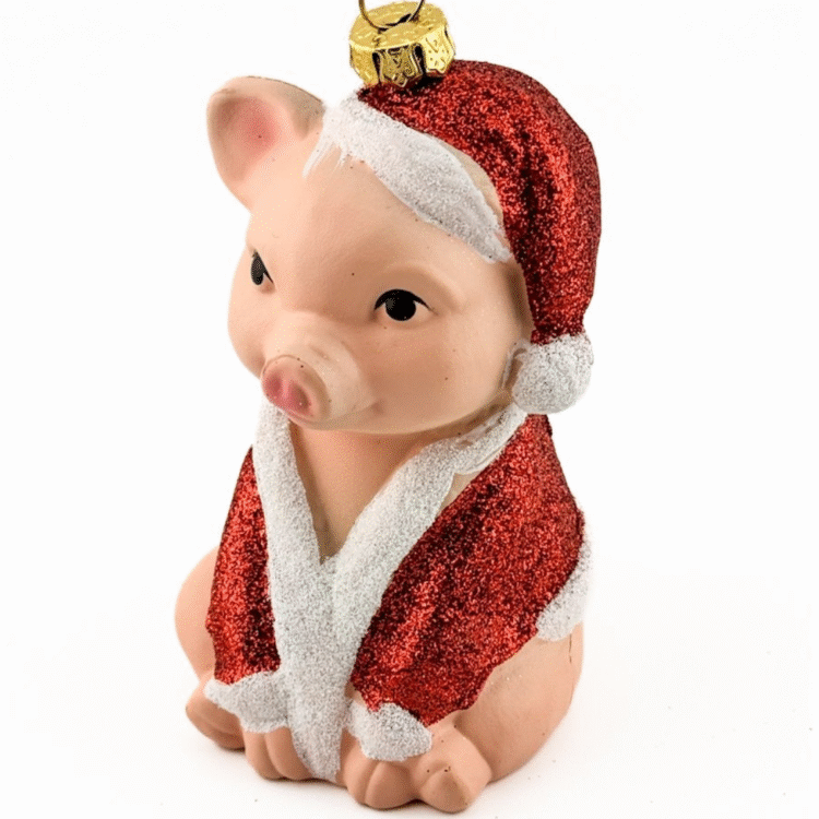 Kerstbal Kerstman varken