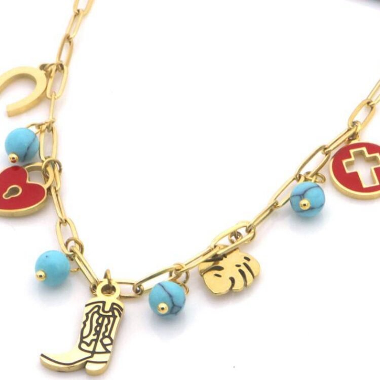 Ketting Cowboy boot goud