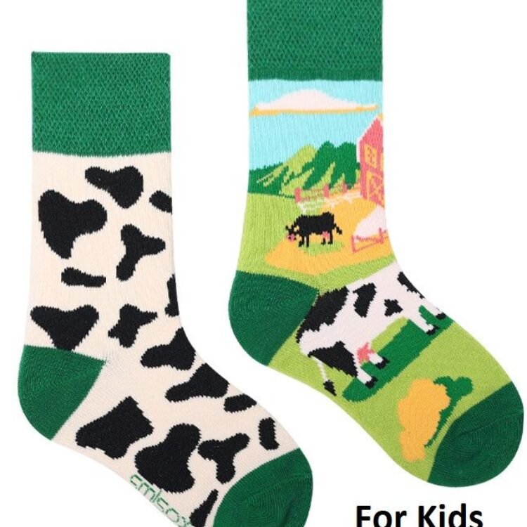 koeien sokken kinderen boerenlabel