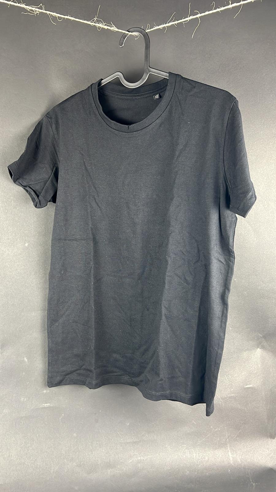 Shirt maat XS Zwart Unisex - Sample Sale (Vrije keus bedrukking)